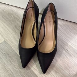 ON 34TH MARIAHHP Pump Shoes Womens Size 7.5M Black Pointed Toe Heels New