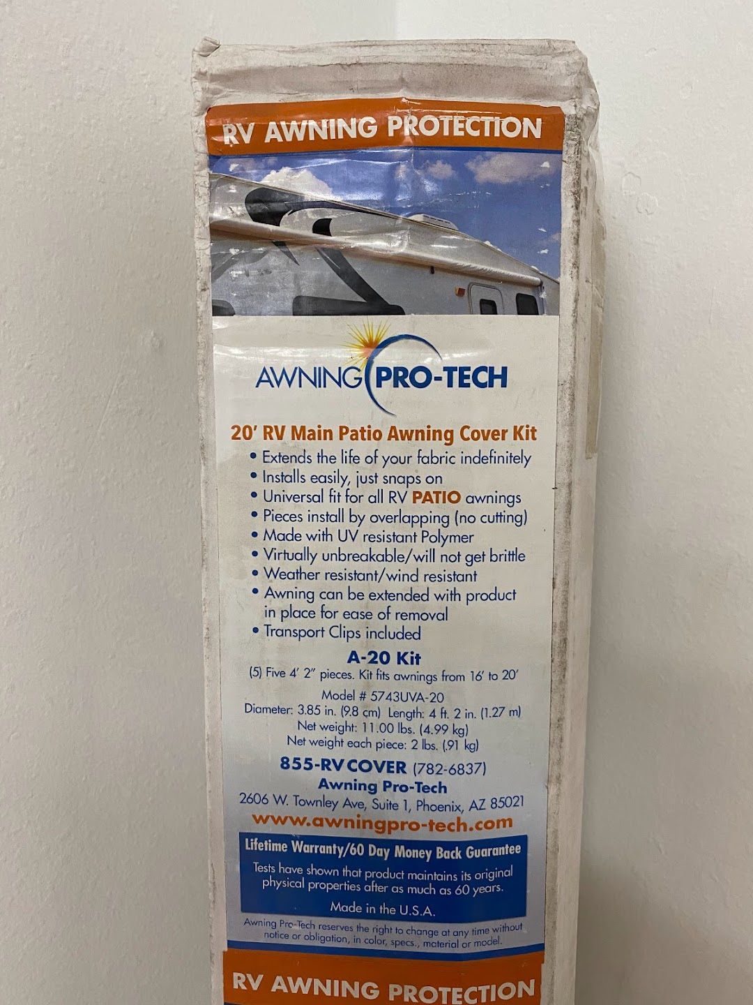 Awning Pro-tech 20’ RV Main Awning Cover Kit