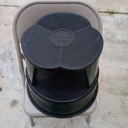 Vtg Kik Step Stool With Wheels Cramer 