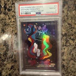 2021 Panini Hoops Anthony Edwards Z/G Holo Artist Proof RARE