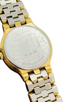 Movado Gold Tone 18-25-816 Quartz Watch Stainless Steel 21mm Black Face