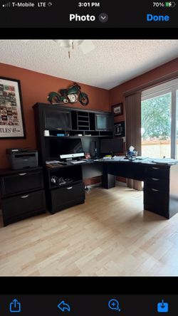 Ebony office desk