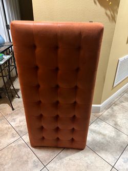 Tufted Leather Upholstered Headboard