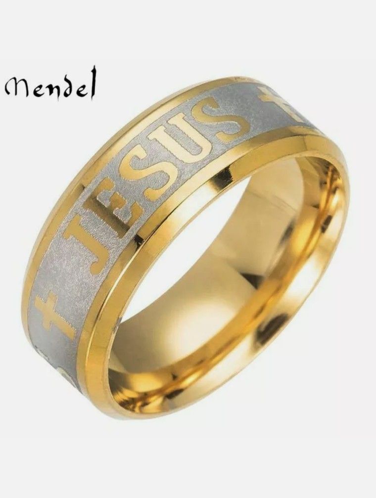 NWT Jesus Stainless Steel Ring Sz 11