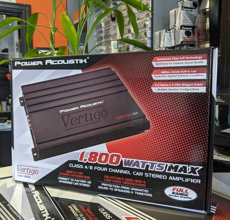 POWER ACOUSTIK 🔥 VERTIGO 4 CHANNEL 1800 WATTS AMPLIFIER