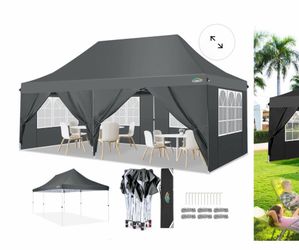 COBIZI 10'x20' Pop Up Waterproof Party Tent Canopy with 6 Removable Sidewalls AMA5924