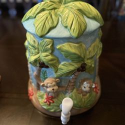 Beach Theme, Luau, Palm Tree, And Monkey Design… Beverage Dispenser🌺🐒🏝️🐵