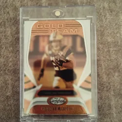 Christian McCaffrey Certified Gold Team Football Card