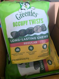 Greenies Occupy Twists Regular Breed Dog Treats, Chicken Flavor, 24 Count