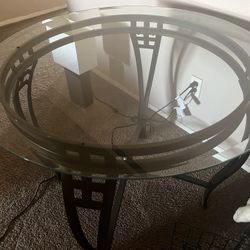 Glass Round Tables And Rectangle Table