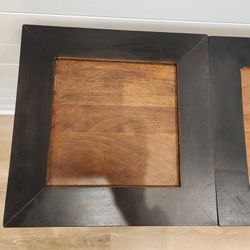 Set of 6 Square Wooden Charger Plates – 14" x 14"