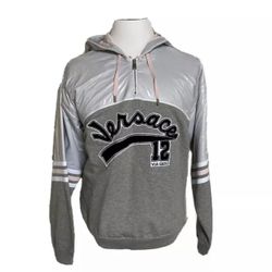NWT $1695 Versace Limited Edition Sweatshirt with Hoodie Large Made in Italy