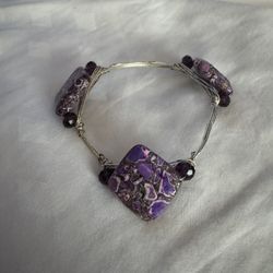 purple stone diy jewelry bracelet