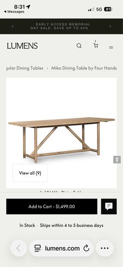 Mika dining table, excellent