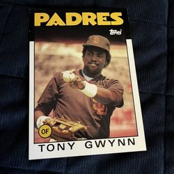 Tony Gwynn 1986 Topps Super 5X7 Card #29