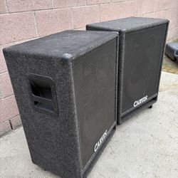 Two Carvin PA loudspeakers