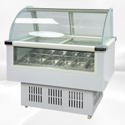 12 pan Ice Cream Gelato Display Dipping Cabinet freezer QBQ-188