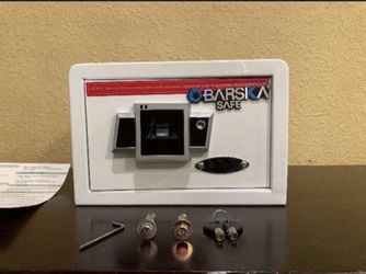 BRAND NEW NEVER INSTALLED Barska 0.28cu ft. Hotel/Residential Safe With Biometric Lock… Weights 12 Pounds Made Of Steel/ Interior Depth 7.6… $125
