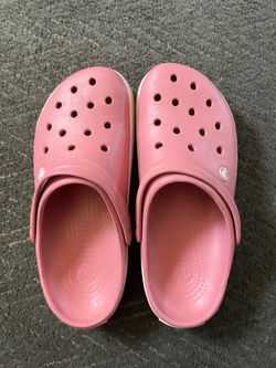 Pink crocs