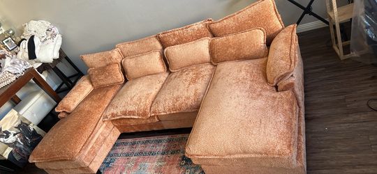 New Orange Couch Sectional