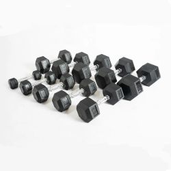 Rubber Hex Dumbbells