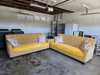 Yellow couches