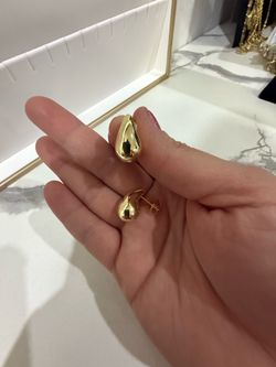 Aretes de oro laminado chapado en 14k