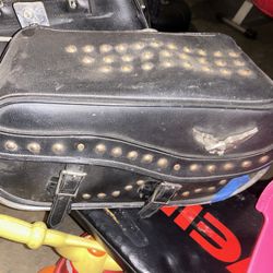 Old Leather Saddle Bags 