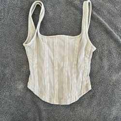 Dark grey corset crop top 