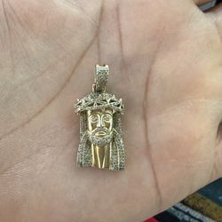 Jeasus Pendent  With Diamonds 
