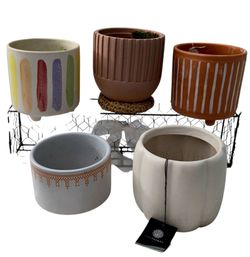 Set of Five planters.