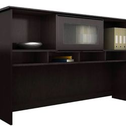 Bush Furniture Cabot Collection Hutch, Espresso Oak, 60