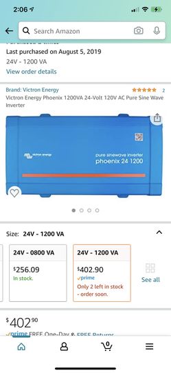 Victron 24V 1200VA Inverter Bluetooth Capable