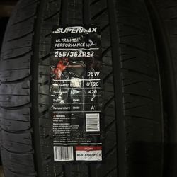 New 265/35R22 Supermax $$155 Per Tire 
