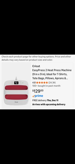 Cricut  Easy Press 2 Size 12”x10” 30cmx25cm