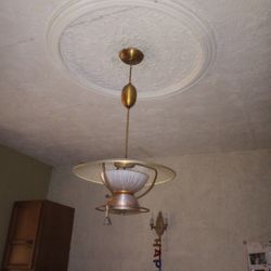Vintage Light Fixture - Adjustable Height 