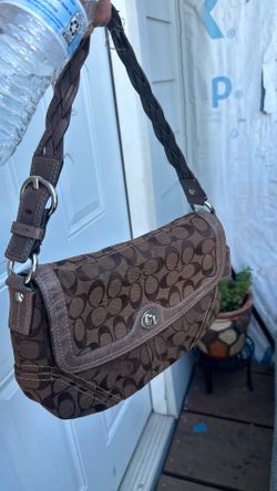 Vintage Coach Signature Chelsea Handbag with Braided Shoulder Strap