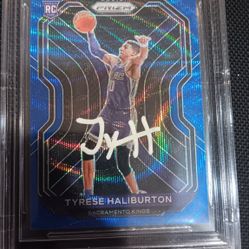 TYRESE HALIBUTON BLUE WAVE BGS 10 AUTHENTICATED AUTO ROOKIE 🔥 