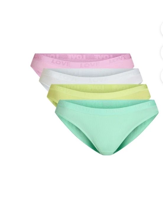 No Boundaries Women’s Stretch Ribbed Bikini, 5 Pack Underwear Size XXXL (21) New