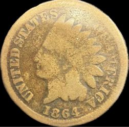 1864 BRONZE INDIAN HEAD CENT