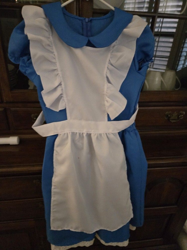 GIRLS ALICE WONDERLAND COSTUME DRESS SIe 10-14