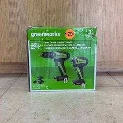 GREENWORKS CK24L222 DRILL DRIVER & IMPACT DRIVER 