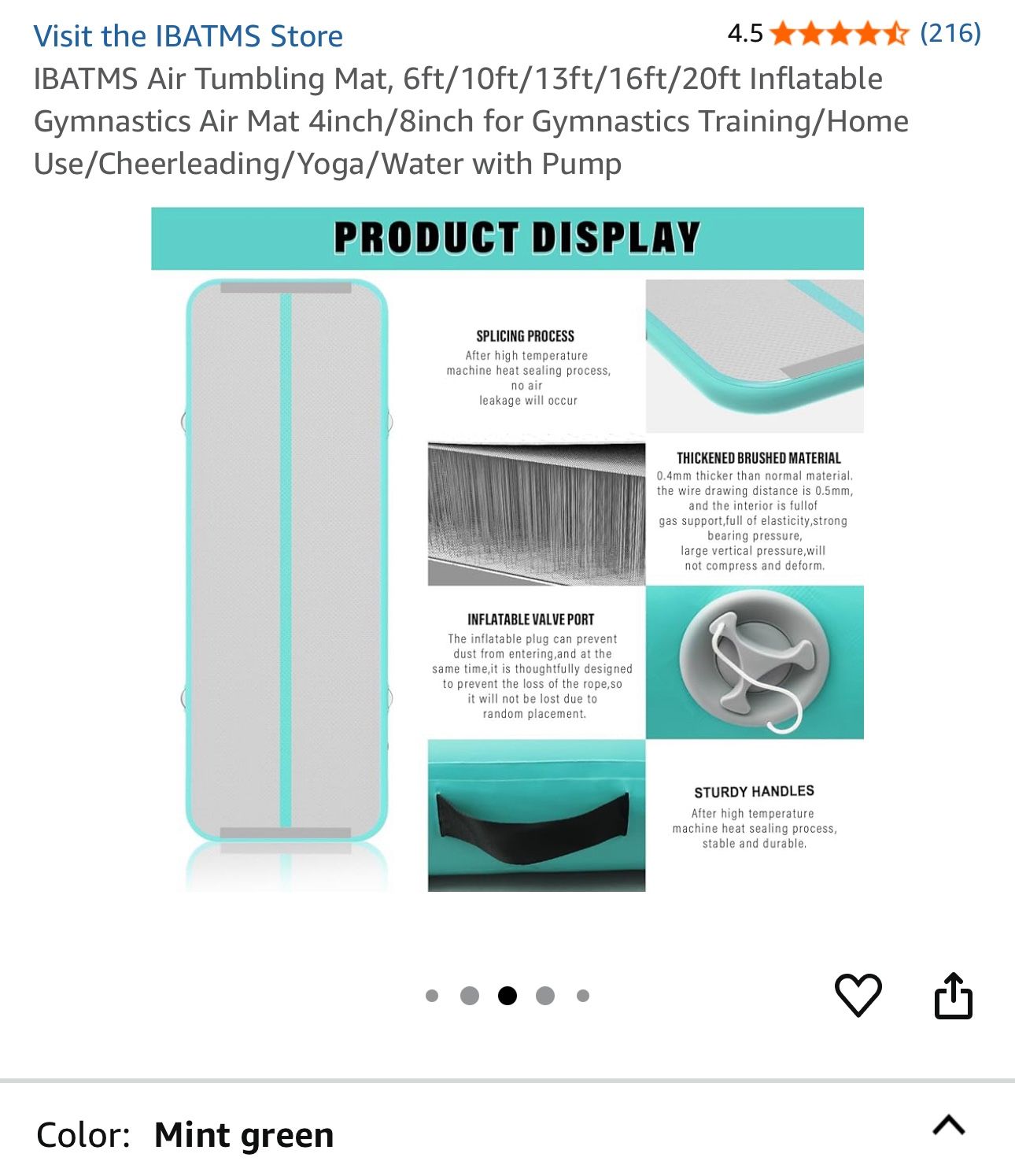 IBATMS Air Tumbling Mat, 9.84ft