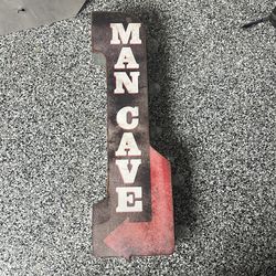 Vintage man cave sign