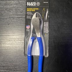 Klein Tools Diagonal Cutting Pliers, Angled Head, 8-Inch