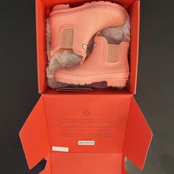Hunter Pink Boots In Box Size 2