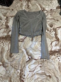 Gray crop top