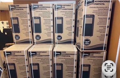 Portable air-conditioning unit 13500 Btu cools 450 sq ft comes with window Kit