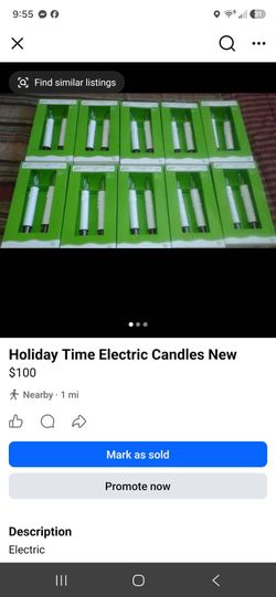 Holiday Time Electric Candles New