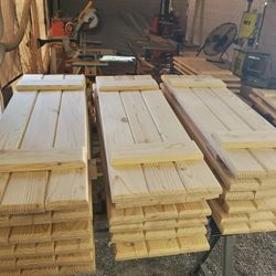 Custom made wood shutters